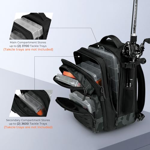 KastKing BlowBak Tactical Sling Tackle Bag-Lightweight Fishing Backpack Storge Fishing Gear and Equipment,Gift for Men