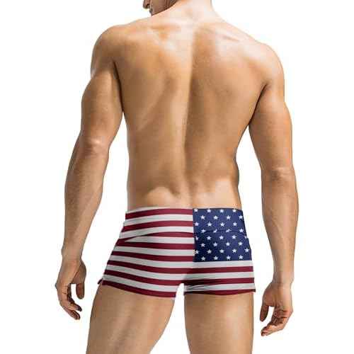 COOFANDY Men's Square Leg Swim Briefs Athletic Quick Dry Bathing Suit Square Leg Board Short for Men