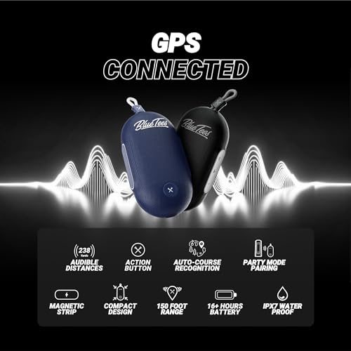 Blue Tees Golf Player Go - Golf GPS Speaker, Powered by AI, Compact GPS Speaker, Auto Course Recognition, Bluetooth Audio,...