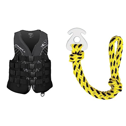 O'Neill Men's Life Vest (4XL) and Airhead Tube Tow Rope Kwik-Connect