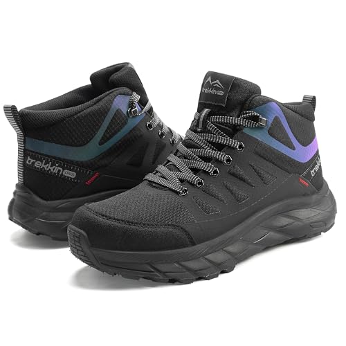 TREKKIN PLUS Men's Waterproof Slip Resistant Hiking Boots Outdoor Trail Trekking Camping Casual Walking Hunting Shoes moun...
