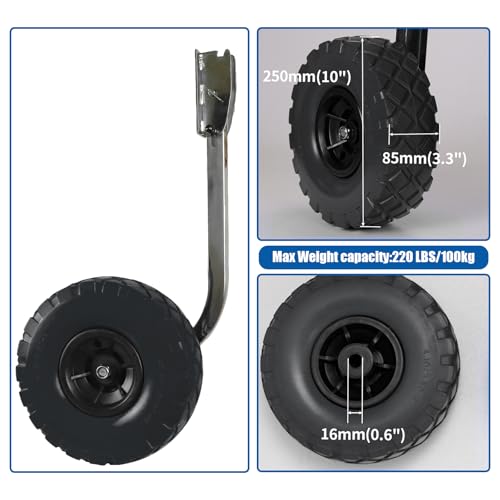 BRIS Stainless Steel Boat Transom Launching Wheel for Inflatable Boat