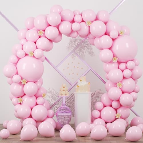 Voircoloria 90pack Light Pink Balloons Different Size 18/12/10/5 Inch Pastel Pink Balloon Garland Arch Kit for Boys Girls ...