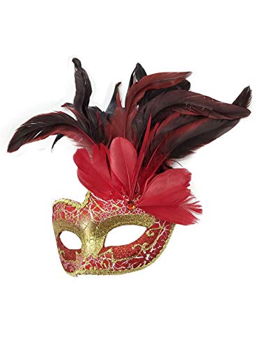 Costume Mask Feather Masquerade Mask Halloween Mardi Gras Cosplay Party Masque