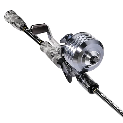 Sougayilang Spincast Reel and 2-Piece Fishing Rod Combo, Durable Fishing Rod with EVA Handle, Anti-Reverse Reel with Pre-S...