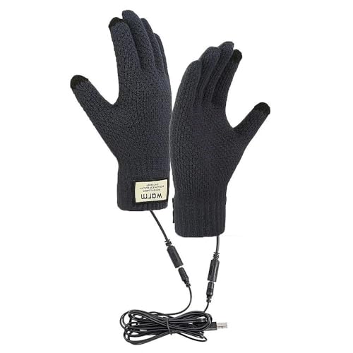 2pcs Heated Glove for Men Women, Heated Gloves Hand Warmers, Winter Warm Glove Liners for Riding Ski Hiking with USB Cable