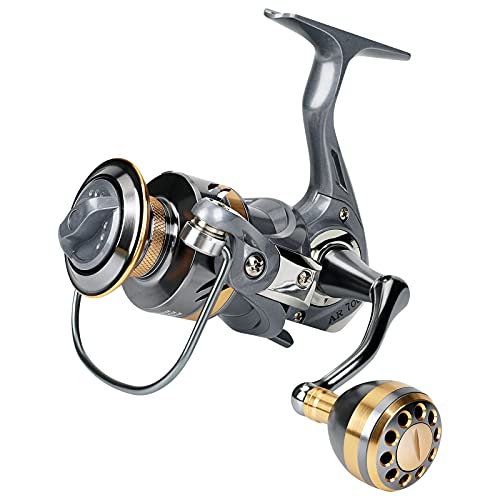 Lightweight Inshore Surf Fishing Reel, Heavy Duty Smooth Catfish Spinning Fishing Reel for Saltwater & Freshwater Fishing
