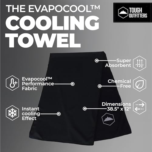 Tough Outdoors Cooling Towel - Cooling Towels for Neck & Face - Ice Wrap & Sweat Rag for Camping Gym Yoga & Sports - Worko...