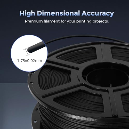 FLASHFORGE Carbon Fiber PETG Filament 1.75mm, Carbon Fiber PETG 3D Printer Filament, 1KG Spool Dimensional Accuracy +/- 0....