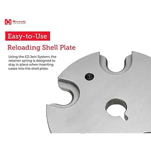 Hornady Lock N Load Shell Plate, #57, 392657 - for Reliable Caliber Changes on Your Lock-N-Load Press - Each Plate Works with Multiple Calibers - Easy Case Insertion
