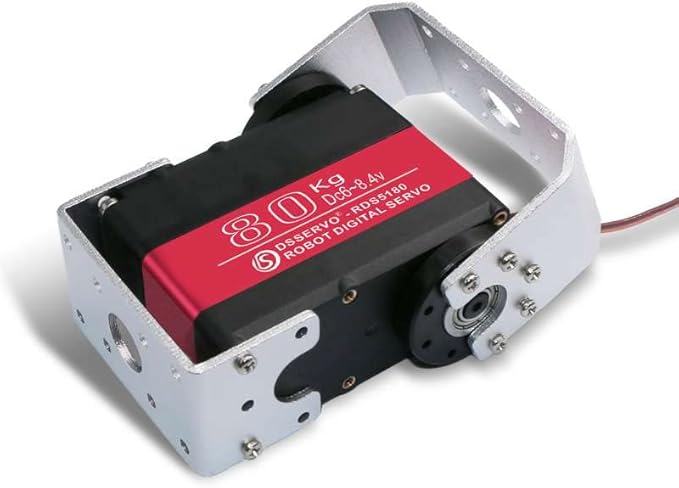 RCmall RDS5180 80KG 7.4V Dual Shaft Servo, IP66 Waterproof High Torque Metal Gear RC Digital Servo with U-Shaped Mount for...