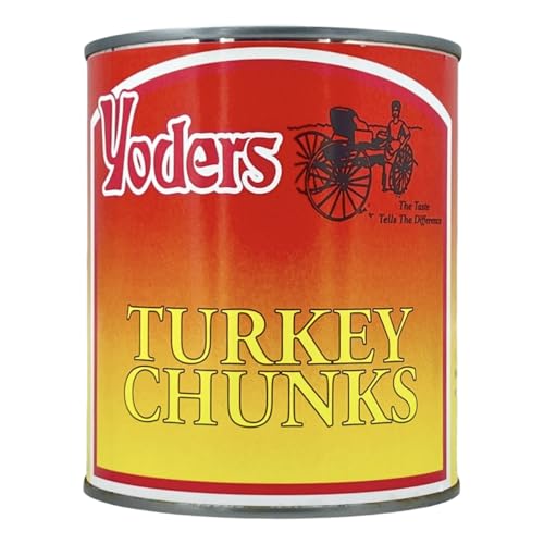 Yoder's Fresh Real Fully Cooked Canned Turkey Chunks Ready to Eat Emergency Survival Food | Premium Quality Meat Ideal for...
