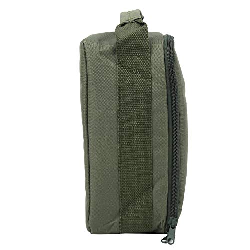 Fishing Reel Gear Storage Bag Organizer Portable Bait Tackle Wallet Zipper Case 4-Layer Green Army