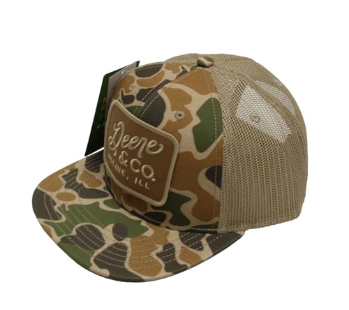 John Deere Men's Camo Deere Script Patch Hat/Cap