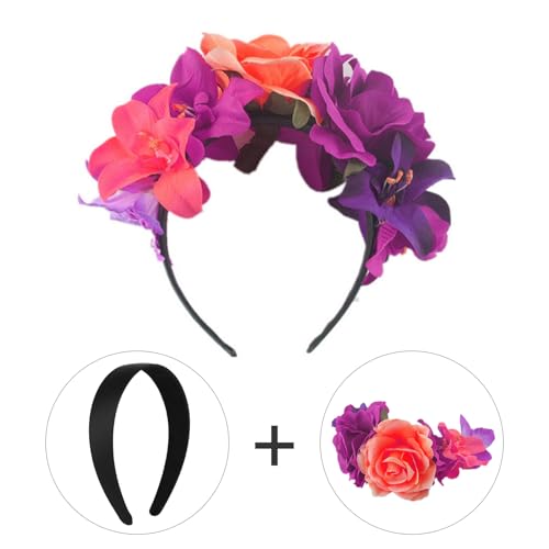 WLLHYF 2 Pieces Satin Headbands 1 Inch Wide Hard Head Band Fashion Solid Headband Anti-slip Plain Hair Bands Diy Hair Acce...