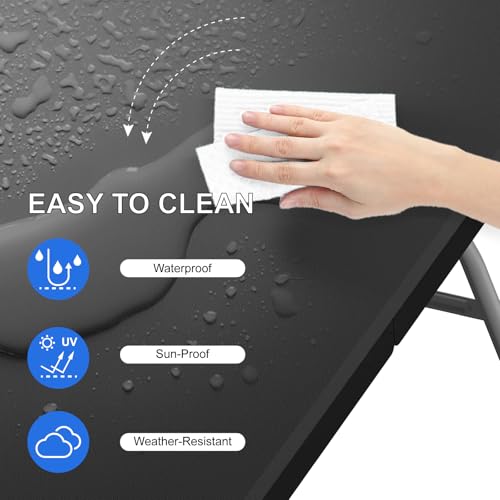 IWDOO Foldable Table 6ft, Plastic Folding Table, Portable Heavy Duty Dining Tables with Lock Function & Carrying Handle, O...