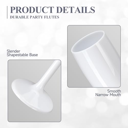 XUWAIDSGN Champagne Flute Acrylic Champagne Glasses Wedding Toasting Champagne Flute Goblet Plastic Reusable Unbreakable C...
