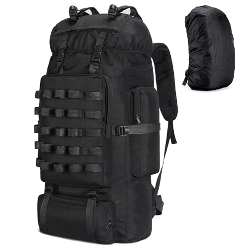 LibSkyln 70L Camping Hiking Backpack with Rain Cover, Waterproof Molle Rucksack for Men, Backpacking Backpack for Trekking...