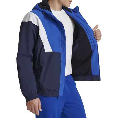 Champion mens Color Block Lined Windbreaker With Hood