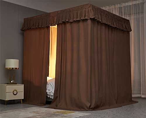 VETHIN Elastic Roof Style Four Corner Post Princess Bed Canopy Curtains Cozy Breathable Tent Canopy Mosquito Net for Girls...