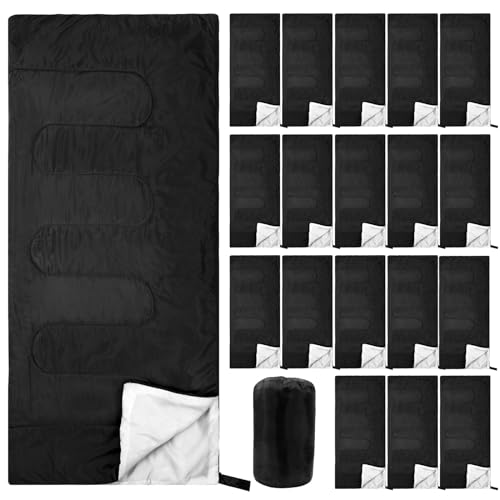 Peryiter 20 Pcs Sleeping Bags Bulk for Homeless People Adults Winter Sleeping Bags Bulk Outdoor Waterproof Lightweight Com...