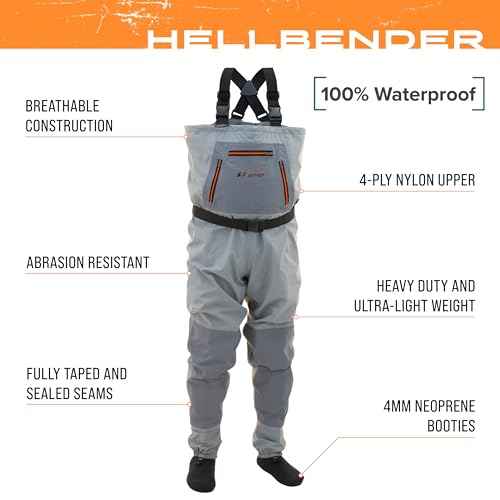 FROGG TOGGS Hellbender Breathable Waterproof Stockingfoot Fishing Chest Wader for Fishing