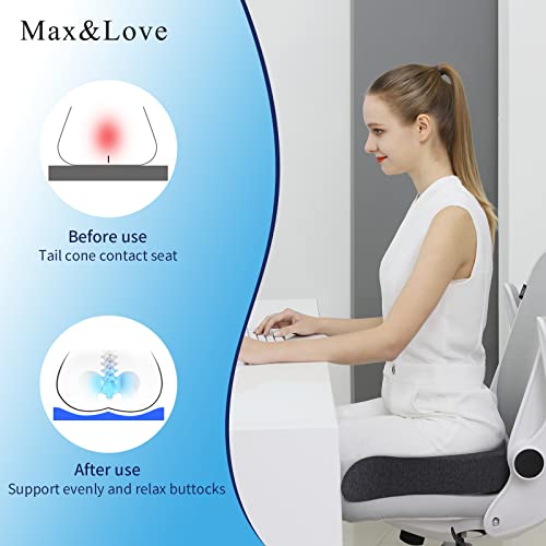 Memory Foam Seat Chair Cushion for Relieves Back Sciatica Pain Tailbone Pain Coccyx Degenerating Disc Orthopedic Osteoarth...