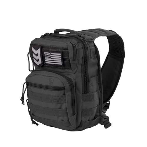 3VGEAR Posse EDC Sling Pack, 7L - MOLLE Compatible, Ambidextrous Strap - Rugged 600D Polyester Small Tactical Bag