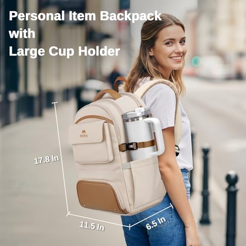 MATEIN 18x14x8 inches Travel Backpack with Shoe Compartment, Waterproof Personal Item Bag with Rain Cover, 15.6 inch Women...