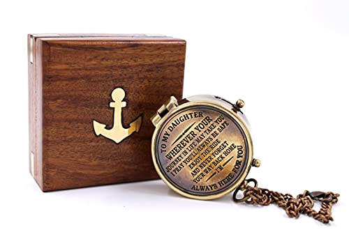 to My Daughter Compass – Graduation Gifts for Daughter from Dad or Mom – Birthday, Confirmation, Camping Gift for Daughter...