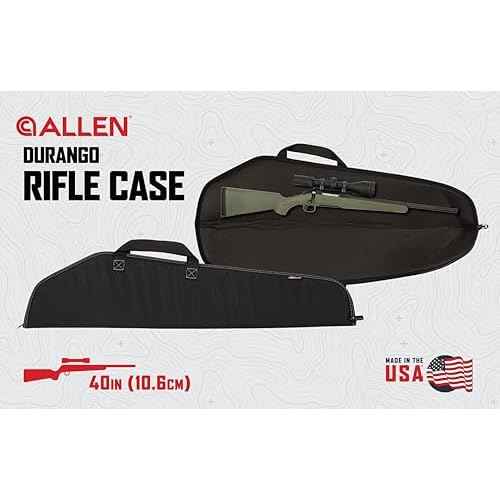 Allen Company Durango Rifle Case - 40-Inch Soft Gun Bag - Hunting and Shooting Accessories - 1.5-inch Webbing Handles and a Hanging Loop - Black