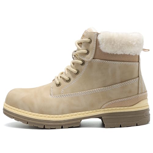 COTTIMO Womens Hiking Snow Winter Boots- Ladies Casual Outdoor Lightweight Ankle Boots Work Backpacking Lace up Fur Lined ...
