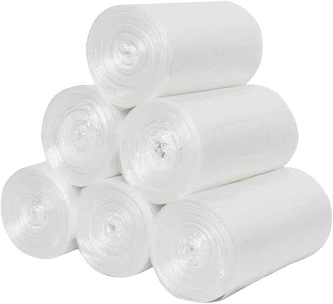 2 Rolls Transparent Heavy-duty Trash Bags Disposable Thickened Garbage Liners Strong Rubbish Bags for Kitchen Household Waste