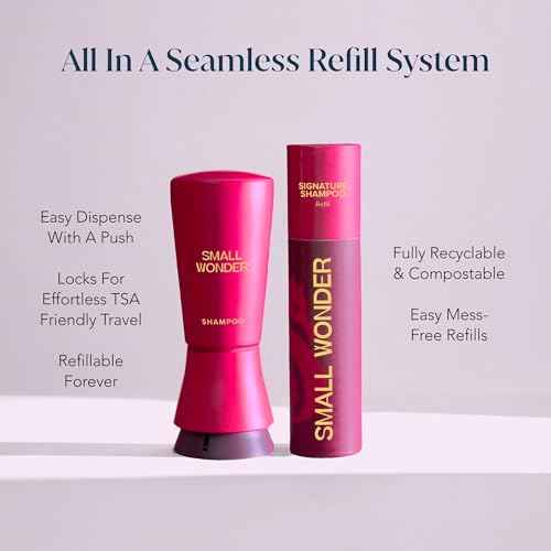 SMALL WONDER® Signature Shampoo and Conditioner Set (50-80 Washes) – Sulfate Free, Paraben-Free, Color-Safe, Powder to Creamy Lather Formula (Signature Shampoo & Conditioner Set)