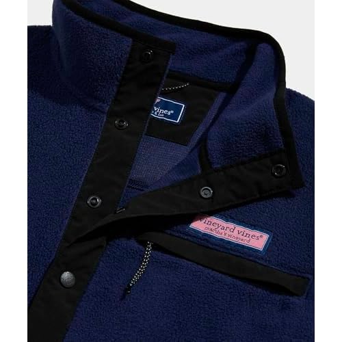 vineyard vines mens Harbor Fleece Quarter-snap