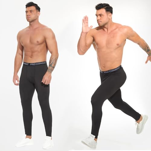 Men’s Compression Pants Tights Leggings Sports Baselayer Running Athletic Workout Active Ankle-Length Pants