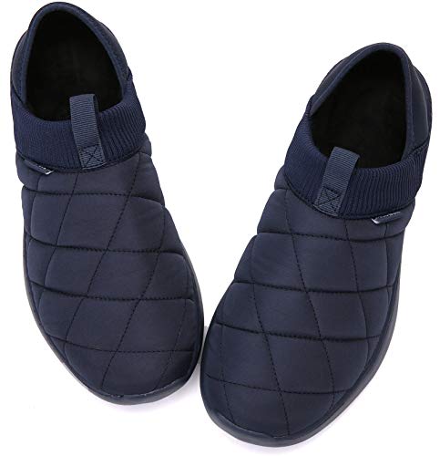 KUBUA Slippers for Men and Womens Indoor House Shoes Plush Slip on Outdoor Garden Loafers