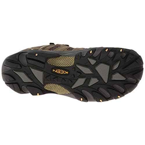 KEEN Women's Voyageur Mid Height Breathable Hiking Boots, Brindle/Custard, 9 Medium US
