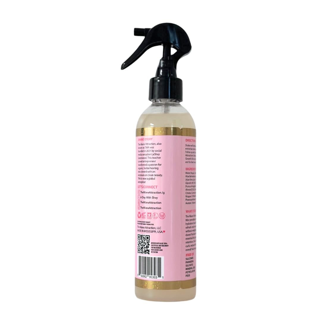The Mane Attractions Nourishing Daily Hair Growth Moisture Mist for ALL Hair Types, Lightweight Moisturizer for Thicker, Longer