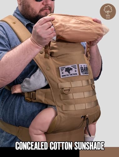 Ergonomic Lumbar Support Baby Carrier for Infants to Toddlers (8-33 lbs), Cozy and Lightweight Military Baby Carrier for B...