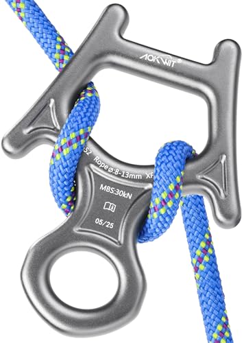 30kN Figure 8 Descender 7075 Aluminum Alloy Heavy Duty Belaying and Rappelling Device Tree Climbing Gear for Rock Climbing...