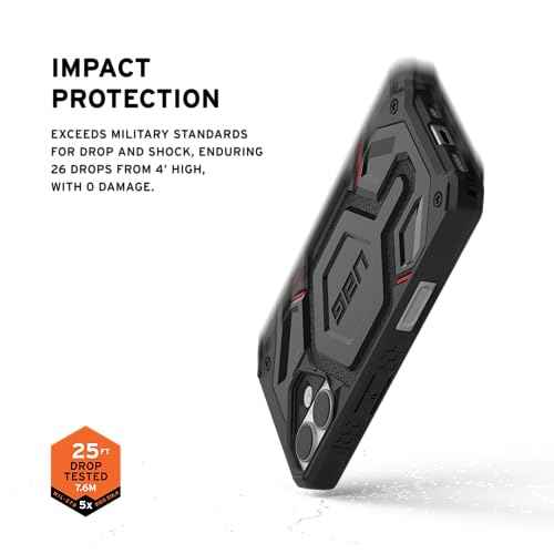 URBAN ARMOR GEAR UAG Designed for iPhone 17 Case Monarch Pro - Compatible with MagSafe Military Grade Protective Cover, Kevlar Black