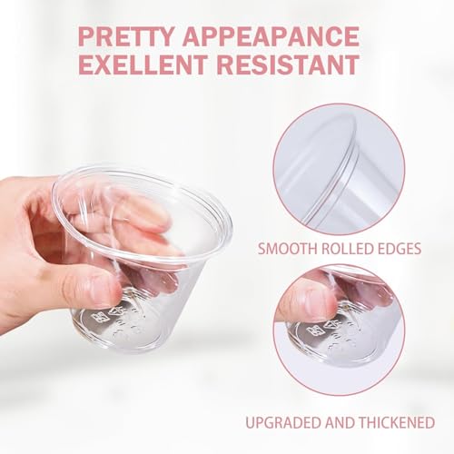 BYSNOW 250 Pack 9 oz Disposable Plastic Cups for Party, Plastic Wine Cups with Higher Heat Resistance (9oz 250pack)