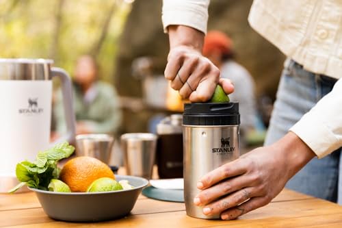 Stanley Happy Hour Cocktail Shaker Set 20 oz | Bartender Kit for Camping and Travel | Cocktail Drink Mixing Set with 2 Cup...