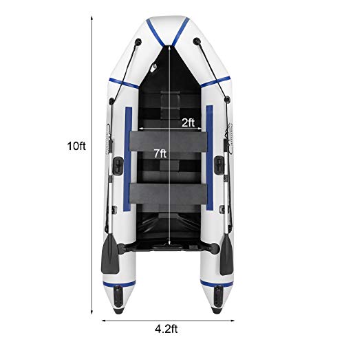 Assault Boat with Paddles, Pedal Pumps, Repair Kits, Carrying Bags(120" W×50.4" H)