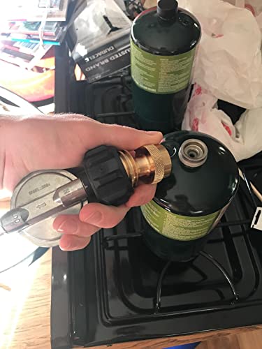 DOZYANT Steak Saver 20lb to 1lb Propane Tank Adapter for Disposable Throwaway Cylinder, Converter Universal 1 Pound / 16.4...
