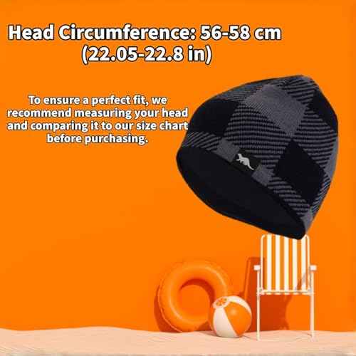 100% Waterproof Windproof Beanie Hat - Fleece Lined Skull Cap for Men & Women Warm Winter Knit Cap for Hiking, Skiing.