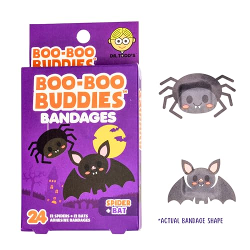 Boo Boo Buddies™ Dracula + Frankenstein & Spider + Bat Bandages Bundle – 48 Ct | Fun Halloween Bandages for Kids & Adults,...