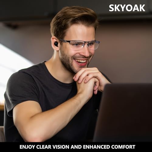 SKYOAK 2 Pack Mens Premium Progressive Multifocus Reading Glasses, TR90 Temples Blue Light Blocking Anti UV/Eye Strain Com...