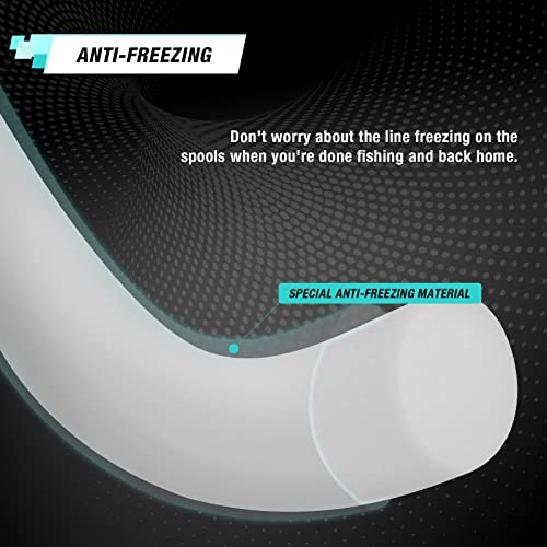 SF X-Strong Monofilament Ice Fishing Line with Spool Mono Line 3/4/6/8LB 330YD/300M Clear/Fluor Green Fishing Wire Freshwater